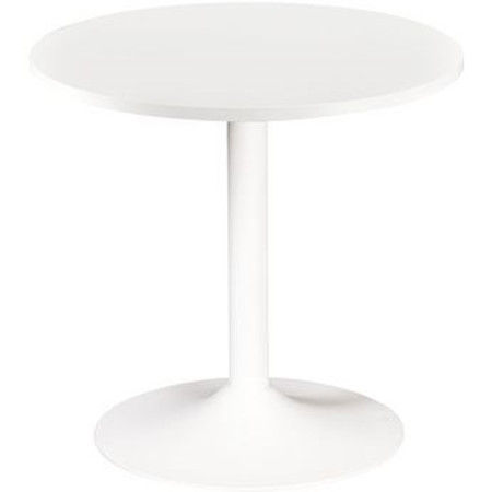 Table ronde 80 cm Excellens blanc pied colonne